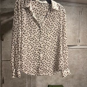 Stylish White and Black Patterned Shirt